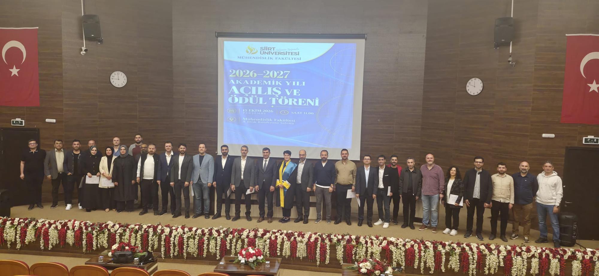 Siirt Üniversitesi Mühendislik Fakültesinde 2026-2027 Akademik Yılı Açılış ve Ödül Töreni Düzenlendi