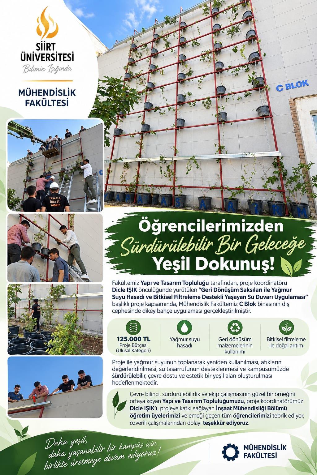 Siirt Üniversitesi Öğrencilerinden Sürdürülebilir Bir Geleceğe Yeşil Dokunuş