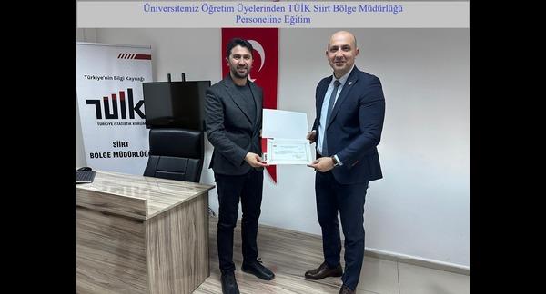 Üniversitemiz Öğretim Üyelerinden TÜİK Siirt Bölge Müdürlüğü Personeline Eğitim